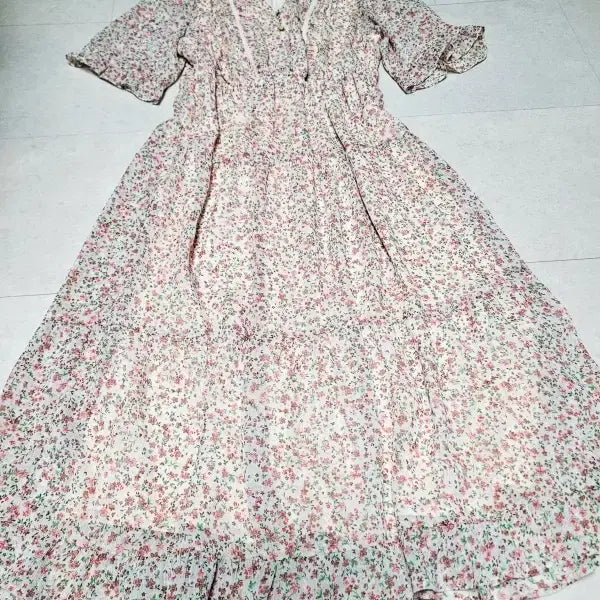 [BUNJANG] Thursday Island Lace Mix Chiffon Dress / 써스데이아일랜드 레이스 믹스 쉬폰 원피스  폴1300