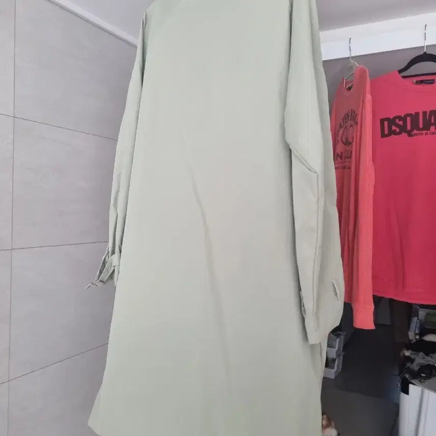[BUNJANG] Green Long Coat / 연한 그린 컬러 롱 코트