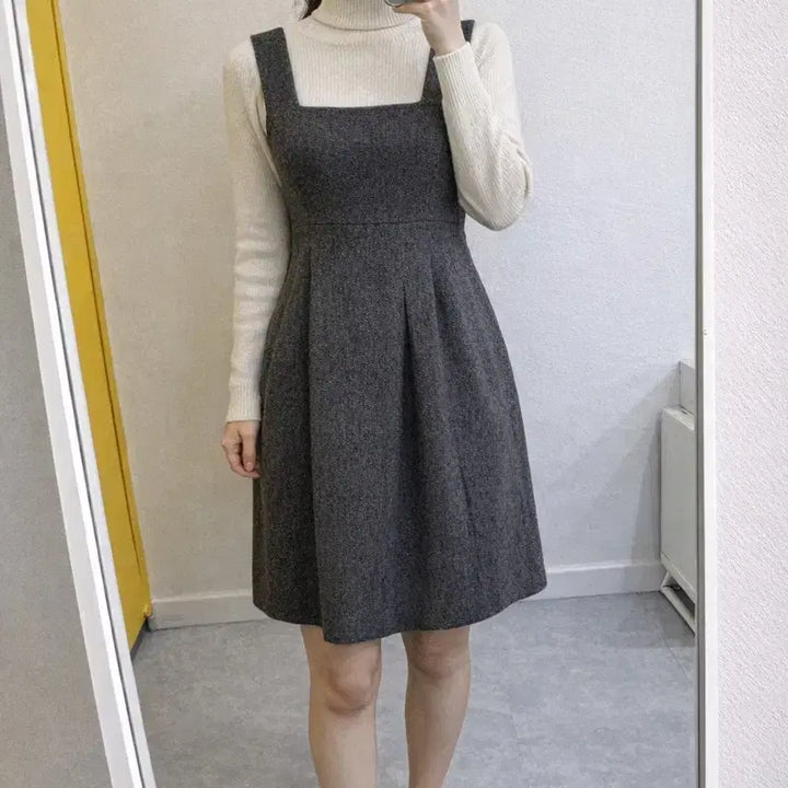 [BUNJANG] A.T.E. Vanessa Bruno Wool Bustier Layered Dress / 아떼 바네사브루노 울 뷔스티에 원피스 38 / 레이어드 원피스