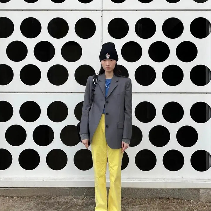 [BUNJANG] JSNY Oversized Tailored Single Jacket Gray M / jsny 테일러드 오버사이즈 싱글자켓 그레이 M사이즈