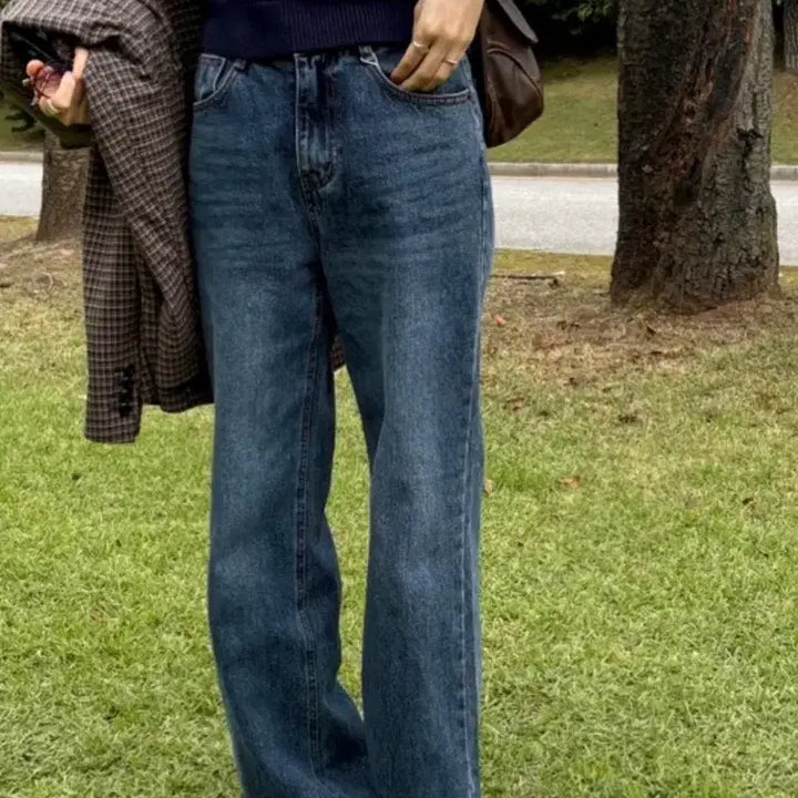 [BUNJANG] Three Cut Wide Denim Jeans / 쓰리컷 와이드 데님