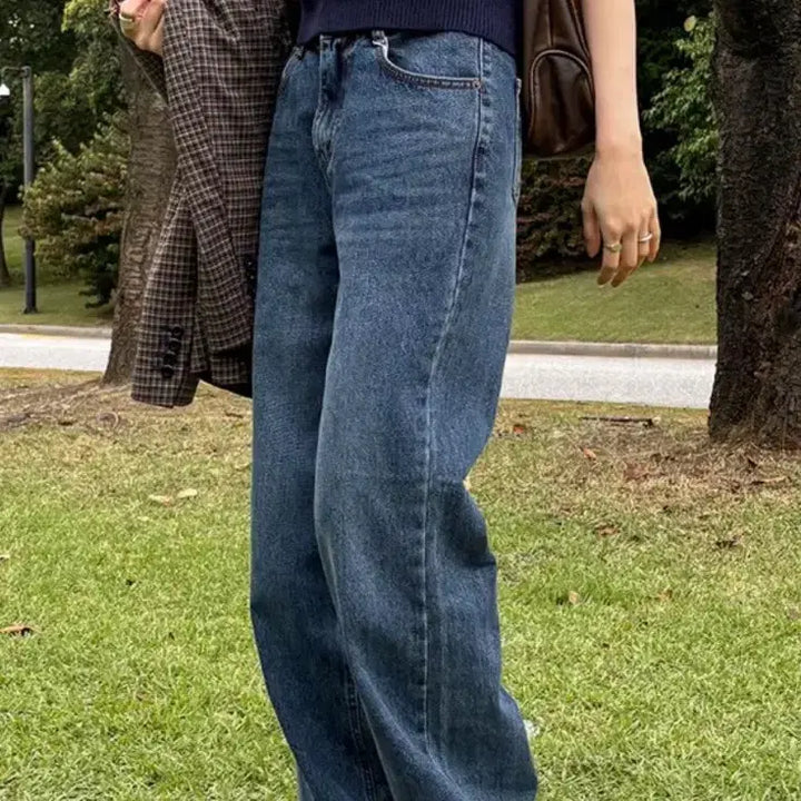 [BUNJANG] Three Cut Wide Denim Jeans / 쓰리컷 와이드 데님