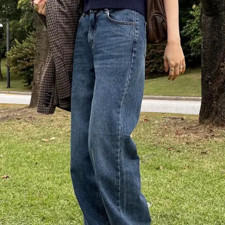 [BUNJANG] Three Cut Wide Denim Jeans / 쓰리컷 와이드 데님