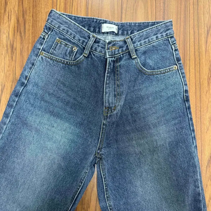 [BUNJANG] Three Cut Wide Denim Jeans / 쓰리컷 와이드 데님