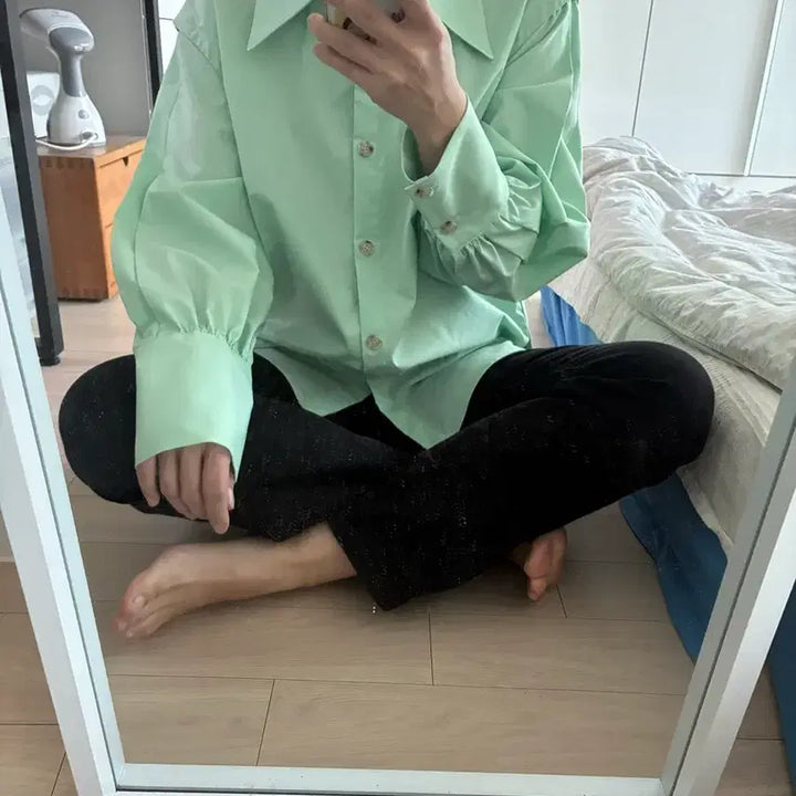 [BUNJANG] Andersson Bell Mint Green Oversized Shirt / 앤더슨벨 민트 그린 오버핏 셔츠