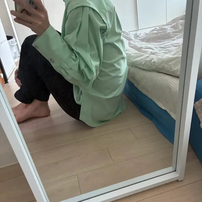 [BUNJANG] Andersson Bell Mint Green Oversized Shirt / 앤더슨벨 민트 그린 오버핏 셔츠