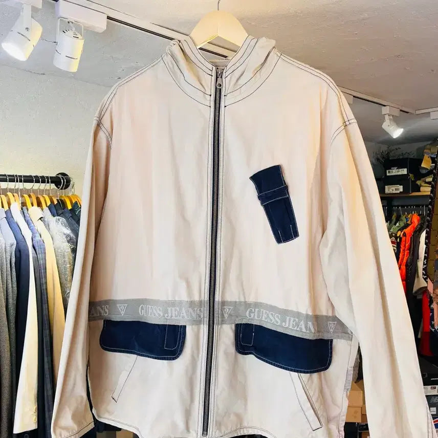 [BUNJANG] Guess Jeans Hooded Zip-Up Jacket / 게스 진스 후드 집업 자켓 (한국제)