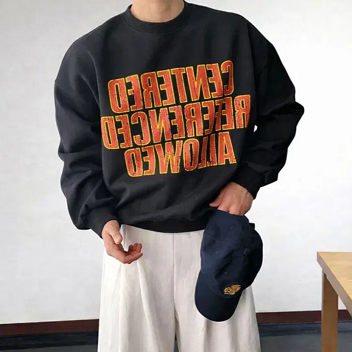 [BUNJANG] Mond Vintage Double Layer Oversized Sweatshirt / 남자 빈티지 이중지 합포 오버핏 맨투맨 3컬러