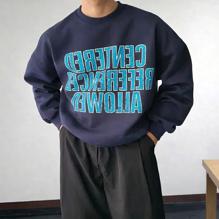 [BUNJANG] Mond Vintage Double Layer Oversized Sweatshirt / 남자 빈티지 이중지 합포 오버핏 맨투맨 3컬러