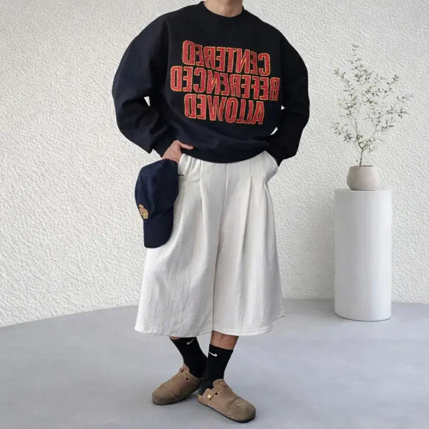 [BUNJANG] Mond Vintage Double Layer Oversized Sweatshirt / 남자 빈티지 이중지 합포 오버핏 맨투맨 3컬러