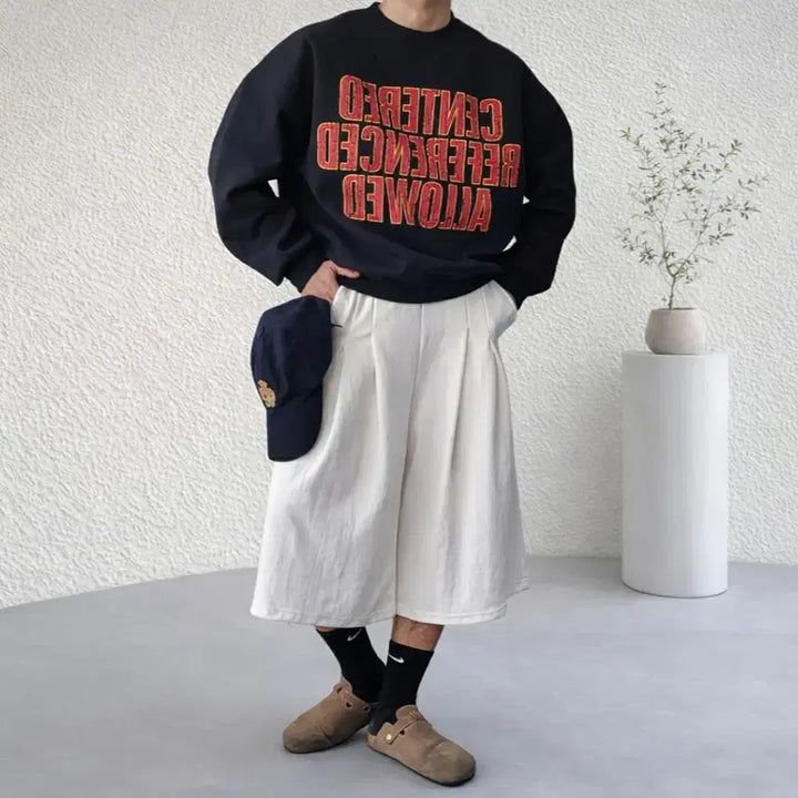 [BUNJANG] Mond Vintage Double Layer Oversized Sweatshirt / 남자 빈티지 이중지 합포 오버핏 맨투맨 3컬러