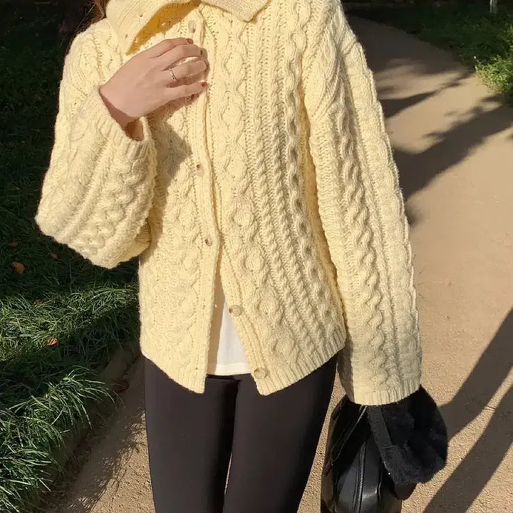 [BUNJANG] OneLog High Neck Button Cardigan / [새상품]원로그 하이넥 버튼 가디건