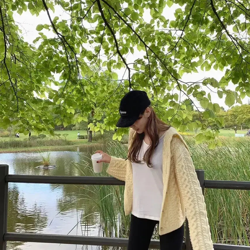 [BUNJANG] OneLog High Neck Button Cardigan / [새상품]원로그 하이넥 버튼 가디건