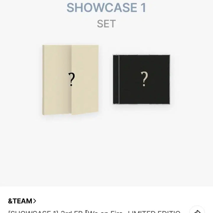 [SOLD OUT] 앤팀 앨범 We on Fire 쇼케이스 일반반 세트