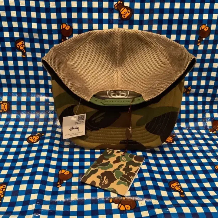 [BUNJANG] Stussy x BAPE 30th Anniversary Camo Mesh Cap / 스투시x베이프 30주년 카모 메쉬캡 트러커