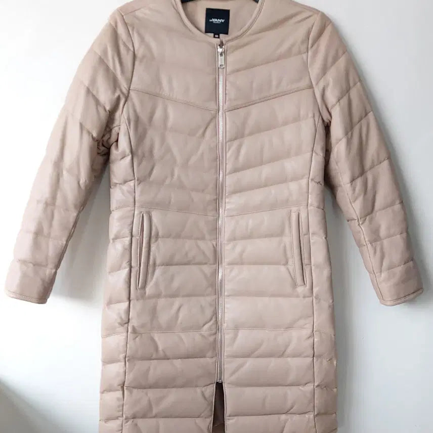 [BUNJANG] orYANY Goose Down &amp; Lambskin Padded Long Coat / orYANY 오야니 66 구스다운 양가죽 패딩 코트/롱패딩. BG. A