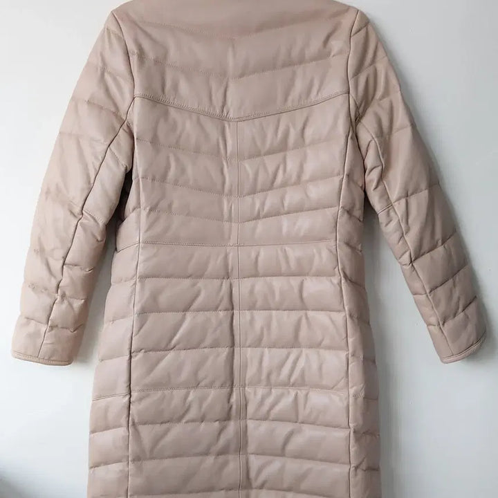 [BUNJANG] orYANY Goose Down &amp; Lambskin Padded Long Coat / orYANY 오야니 66 구스다운 양가죽 패딩 코트/롱패딩. BG. A