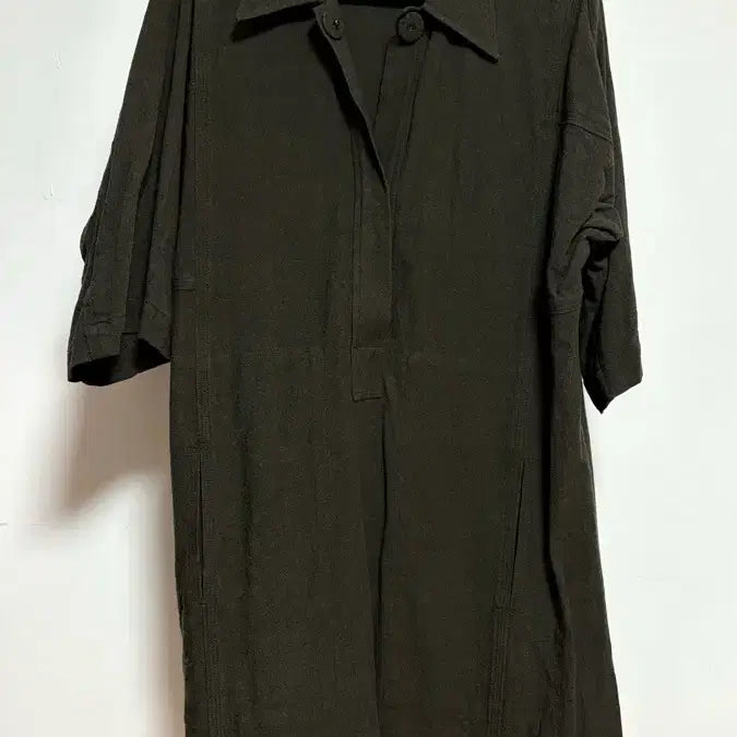 [BUNJANG] Studio Tomboy Brown Short Sleeve Midi Dress / 스튜디오 톰보이 브라운 반팔 원피스