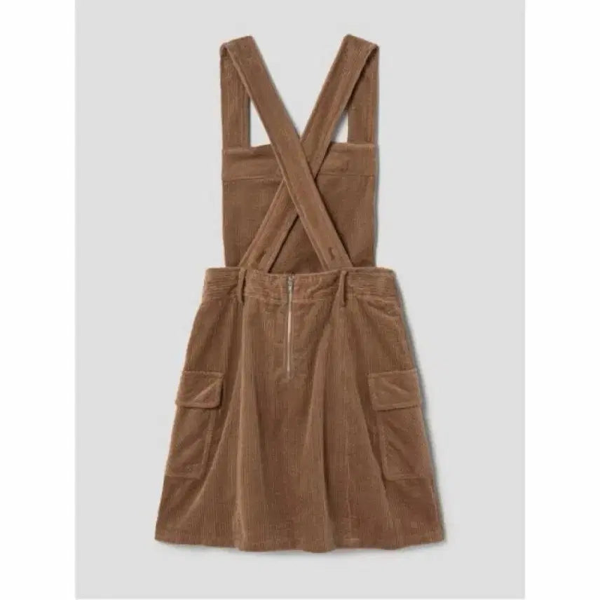 [BUNJANG] 8 Seconds Corduroy Pinafore Mini Dress / 에잇세컨즈 코듀로이 피나포어 미니원피스 브라운