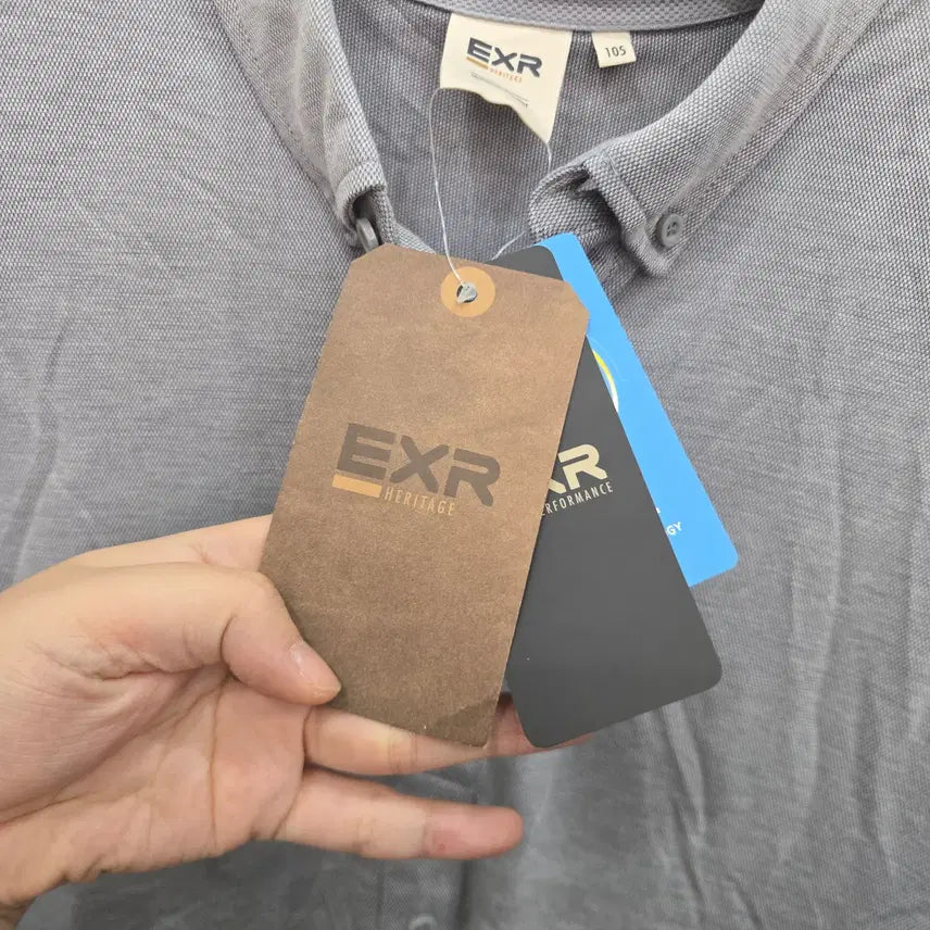 [SOLD OUT] 105,XL,택있는 새상품)) EXR 이엑스알 카라 반팔 셔츠!