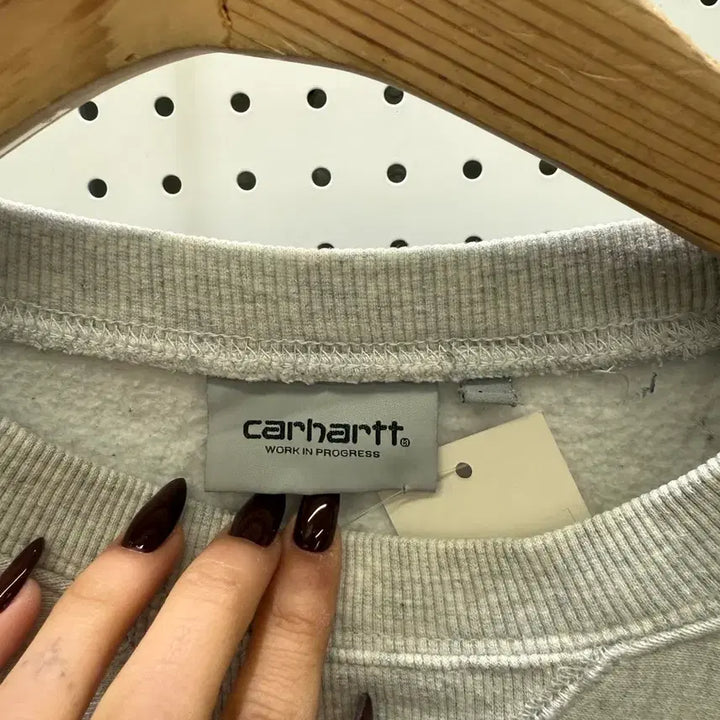 [BUNJANG] Carhartt WIP Script Logo Crewneck Sweatshirt / 칼하트 WIP 스크립트 로고 크루넥 스웻셔츠 U1088