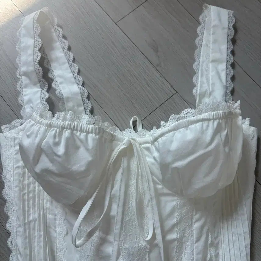 [BUNJANG] Imported Summer White Lace Bustier Top / 원래가격 10만원대 수입의류 고급 여름 옷 나시 뷔스티에
