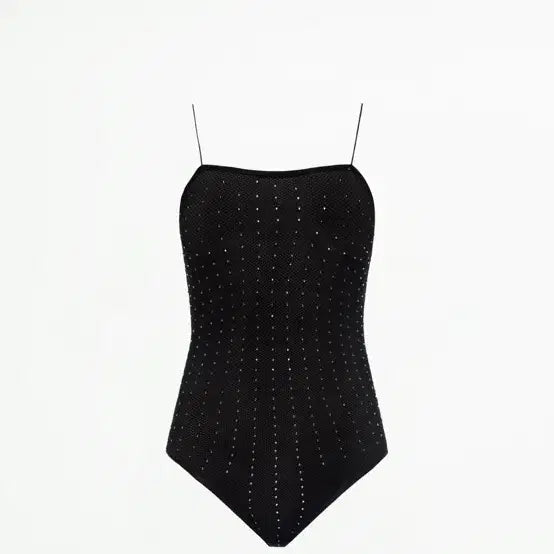 [BUNJANG] Zara Black Glitter Body Suit / 블랙 글리터 바디수트-zara