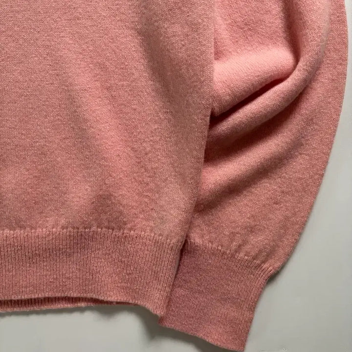 [BUNJANG] Burberry Light Pink Lambswool V-Neck Knit Sweater / Burberry 버버리 연핑크 램스울 브이넥 니트