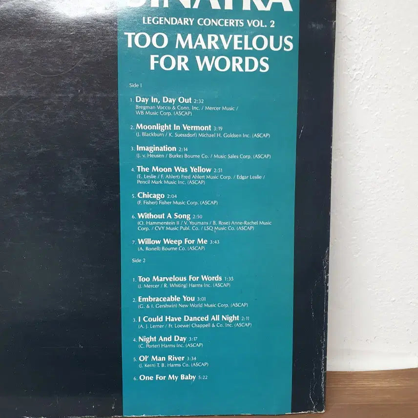 [BUNJANG] Frank Sinatra Too Marvelous LP (German Edition) / 프랭크 시나트라 Too Marvelous LP 독일반