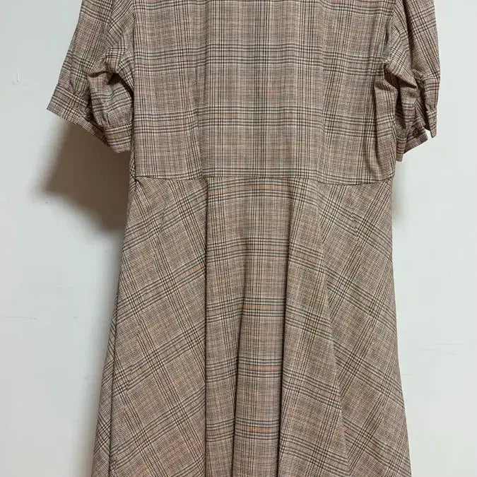 [BUNJANG] Studio Tomboy Checkered Short Sleeve Midi Dress / 스튜디오 톰보이 체크 반팔 원피스