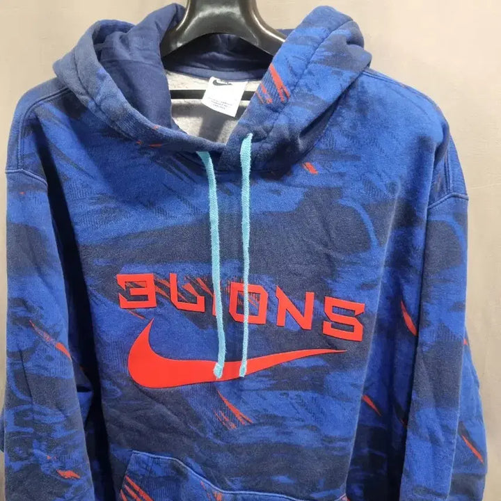[BUNJANG] Nike Lions Printed Hoodie / 나이키 블루 후드티 LIONS 프린팅