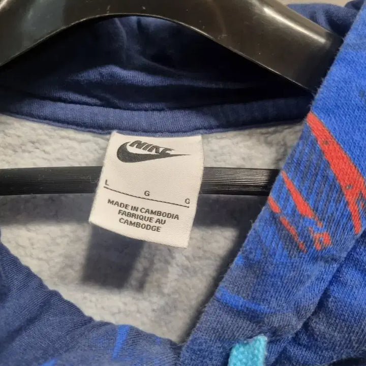 [BUNJANG] Nike Lions Printed Hoodie / 나이키 블루 후드티 LIONS 프린팅