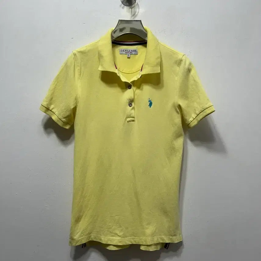[BUNJANG] U.S. Polo Assn. Yellow Short Sleeve Polo Shirt (S) / U.S.폴로 어씬 옐로우 반팔 폴로티셔츠 S