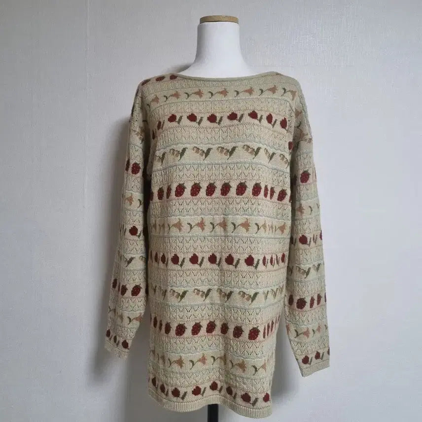 [BUNJANG] Strawberry Vintage Knit Sweater / 딸기빈티지니트