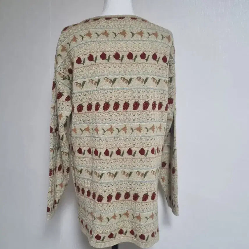 [BUNJANG] Strawberry Vintage Knit Sweater / 딸기빈티지니트