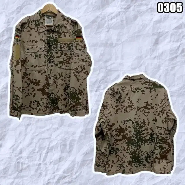 [BUNJANG] German Military Original Desert Flecktarn Field Shirt / M 독일군 오리지널 사막 플랙탄 필드셔츠 카보플라쥬