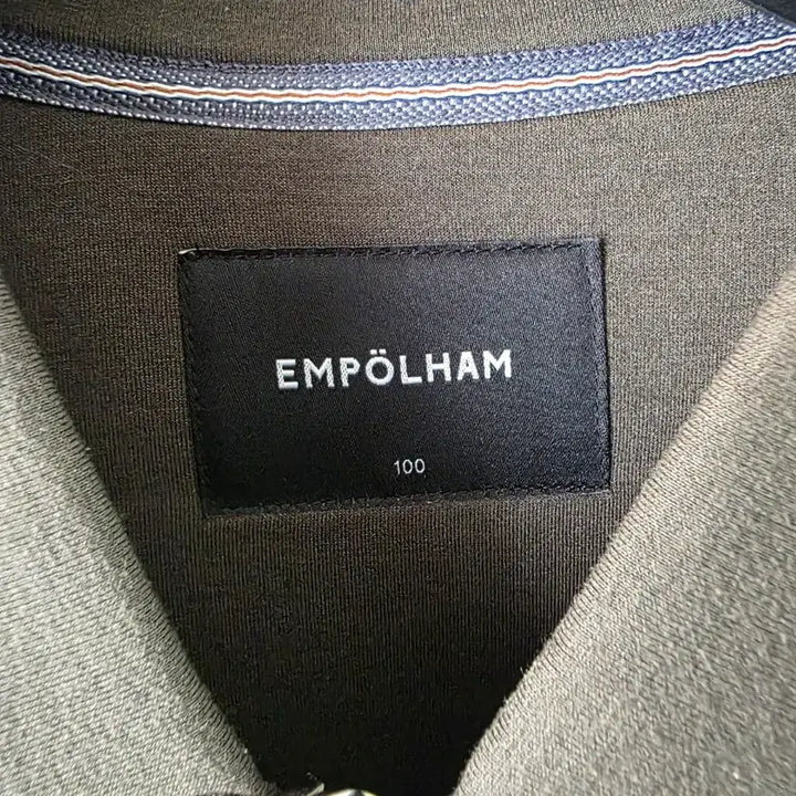 [BUNJANG] Employ Ham Khaki Neoprene Jacket / 엠폴햄 카키색 네오플랜 자켓