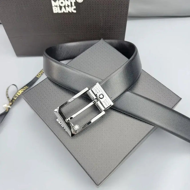 [BUNJANG] Premium Genuine Cowhide Leather Belt (Silver Buckle) / 남성 프리미엄 천연 소가죽 벨트 (실버 버클 / 120cm)