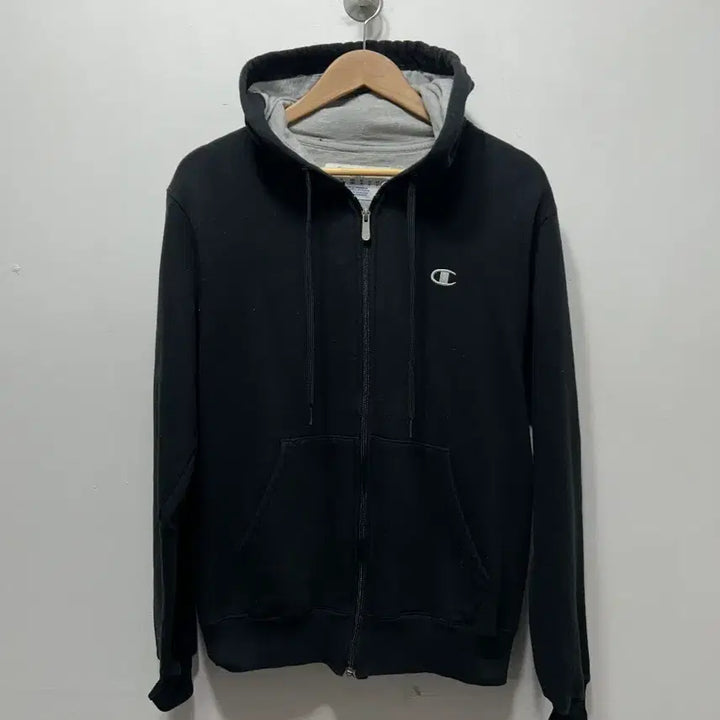 [BUNJANG] Champion Black Hoodie L / 챔피온 블랙 후드집업 L