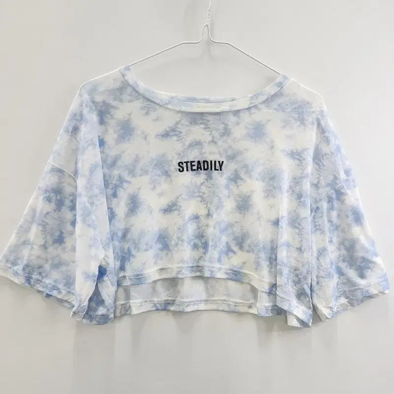 [BUNJANG] Vintage 90s Ombre Mesh Crop Top / 빈티지 90S 갸루 옴브레 크롭 메쉬탑