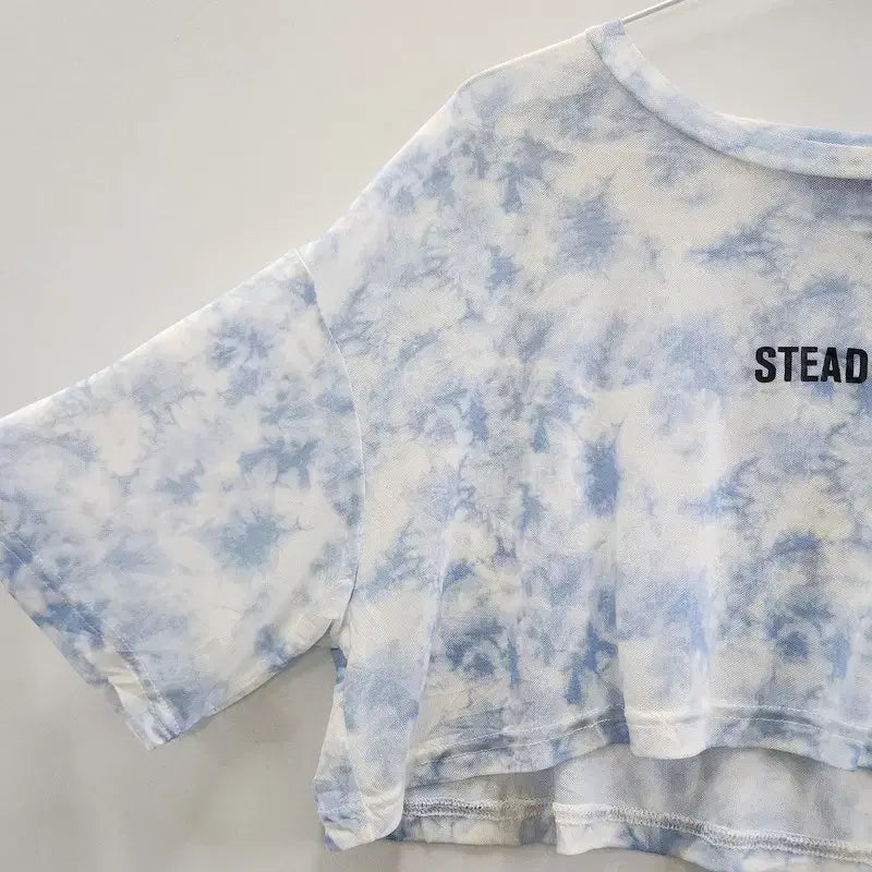 [BUNJANG] Vintage 90s Ombre Mesh Crop Top / 빈티지 90S 갸루 옴브레 크롭 메쉬탑