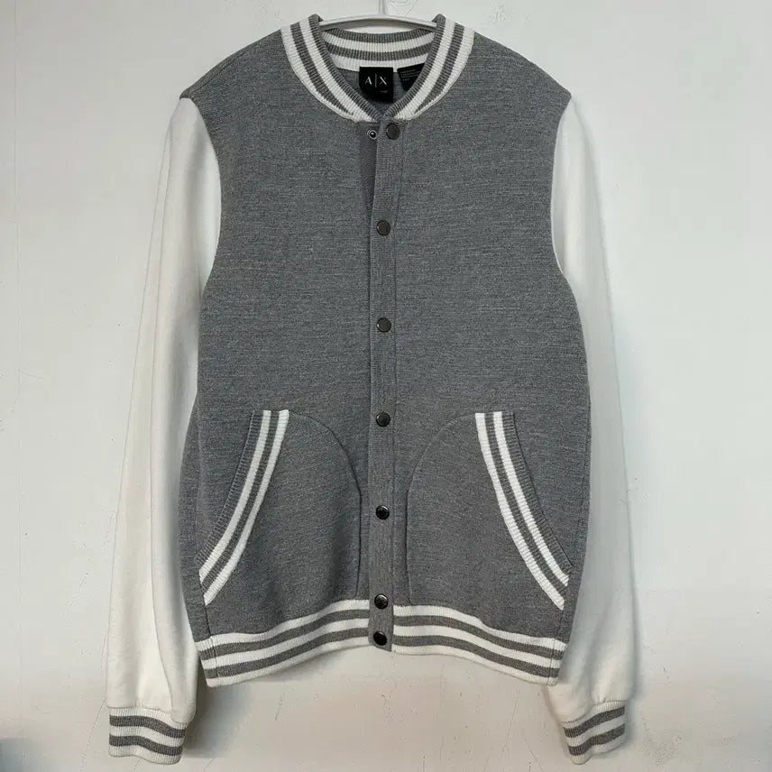 [BUNJANG] Armani Exchange Cotton Knit Varsity Jacket / 무배/남성S) 아르마니 익스체인지 코튼니트 야구점퍼 바시티자켓