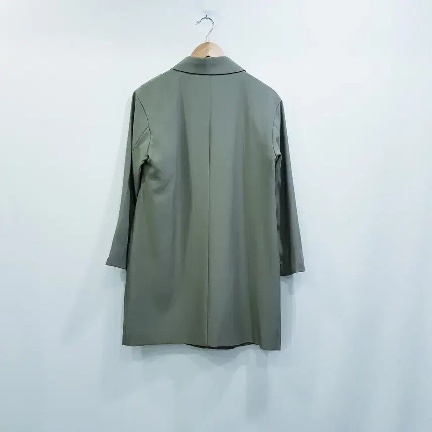 [SOLD OUT] 빈티지 카키색 오피스룩 긴팔 숄카라 하프 자켓 여L Q10