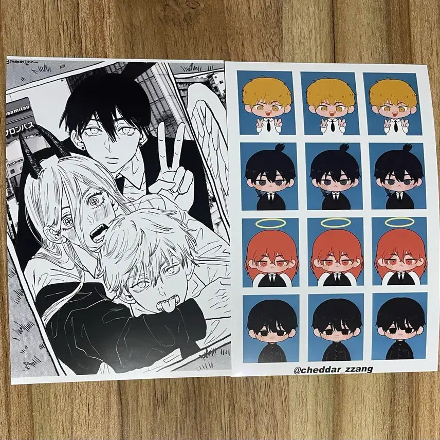 [BUNJANG] Chainsaw Man Denji Aki Power Printing Box Goods Bundle Set / 체인소맨 프박 엽서 비공식 굿즈 프린팅박스 증명사진 덴지 천사 아키 파워