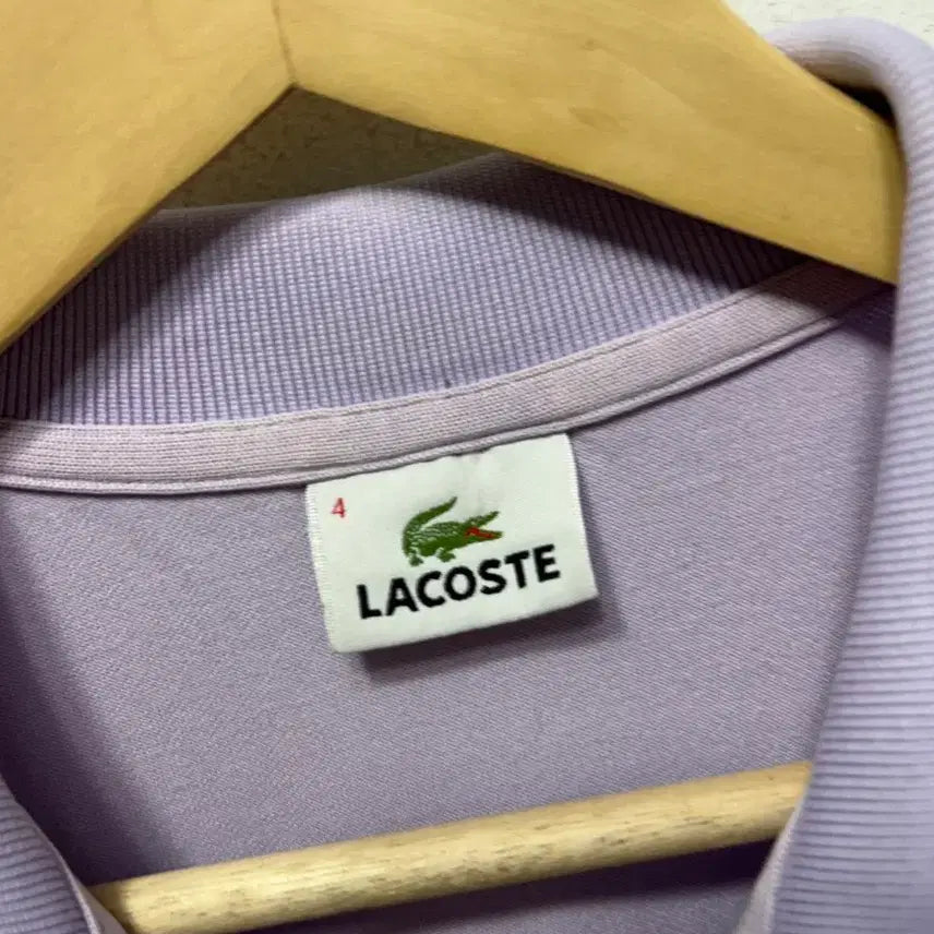 [BUNJANG] Lacoste Lavender Short Sleeve Polo Shirt (M) / 라코스테 라벤더 반팔 폴로티셔츠 M