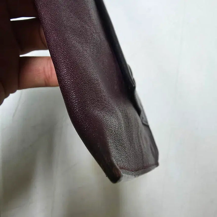[BUNJANG] Chloé Leather Clutch Bag / 끌로에 가죽 클러치 백 버건디/블랙