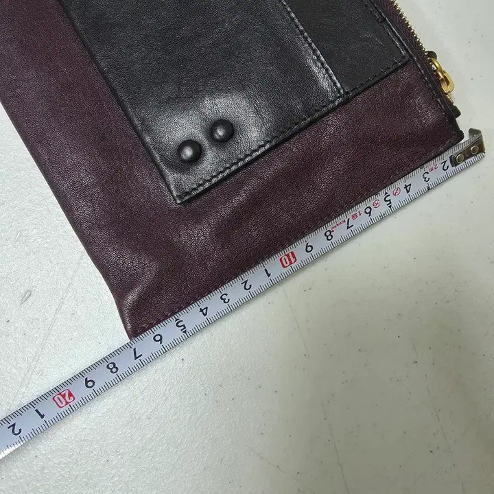 [BUNJANG] Chloé Leather Clutch Bag / 끌로에 가죽 클러치 백 버건디/블랙