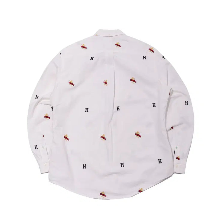 [BUNJANG] Tommy Hilfiger Flag Logo Embroidered Cotton Shirt - Size L / TOMMY HILFIGER 플래그 로고 자수 코튼셔츠 size L