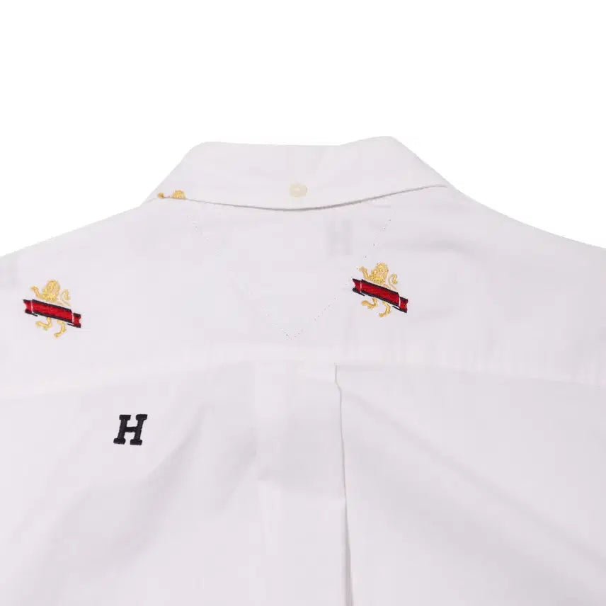 [BUNJANG] Tommy Hilfiger Flag Logo Embroidered Cotton Shirt - Size L / TOMMY HILFIGER 플래그 로고 자수 코튼셔츠 size L