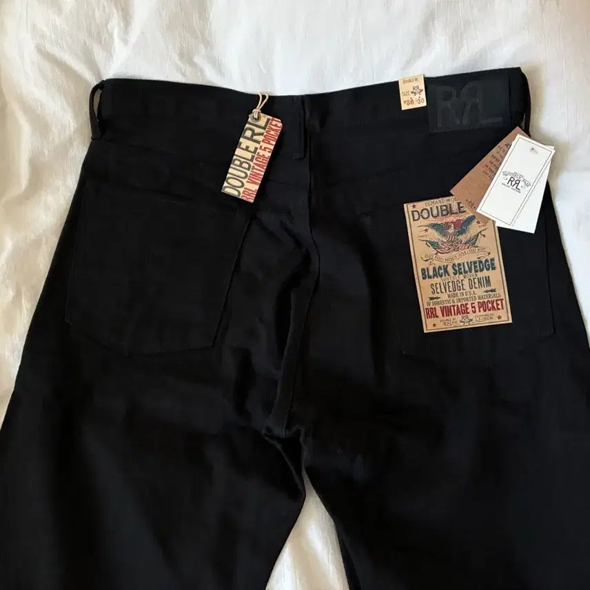 [BUNJANG] RRL Vintage Five-Pocket Black on Black Denim 36/30 / RRL 더블알엘 빈티지파이브포켓 블랙온블랙 데님 36/30